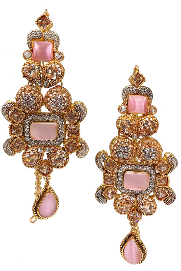 Mehak Encrusted Earrings - Swavo Collection