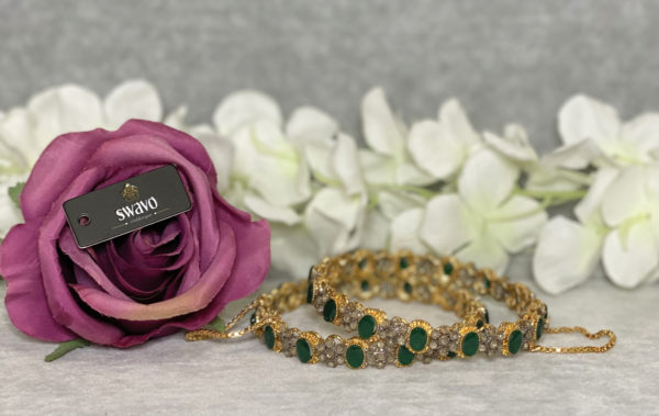 Zoya Oval Polki Bangles Pair - Image 3