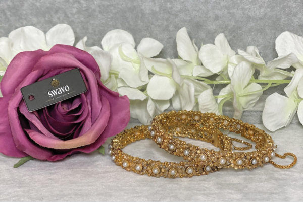 Jasmine Flower Polki Bangles Pair - Image 4