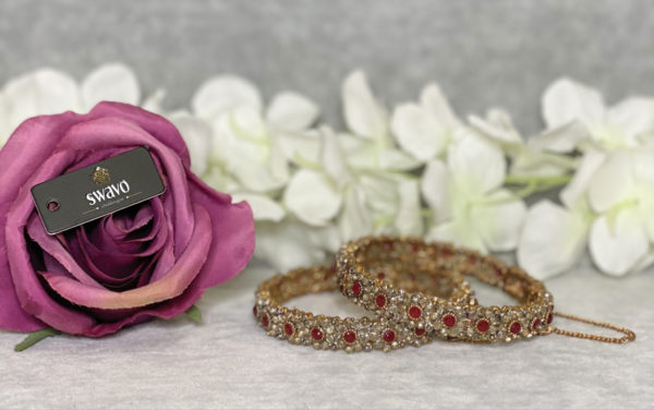 Jasmine Flower Polki Bangles Pair - Image 2