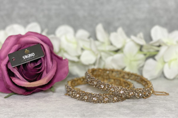Jasmine Flower Polki Bangles Pair