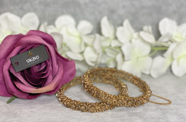 Jasmine Flower Polki Bangles Pair - Image 3
