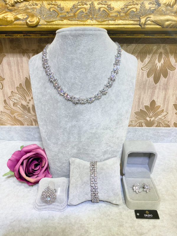 Sophia Palladium Plated CZ Set
