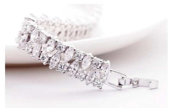 Floral Palladium Plated CZ Set - Image 3