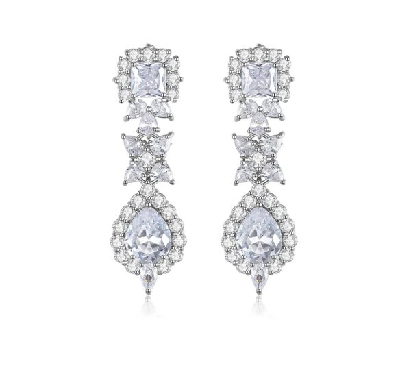 Floral Tear Drop Earrings