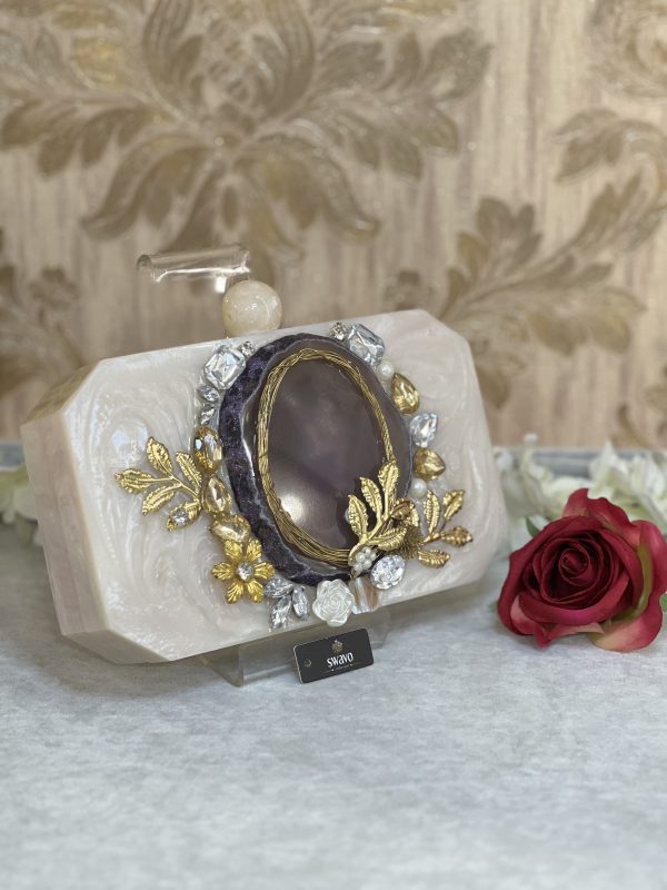 Grey Agate Resin Clutch - Image 3
